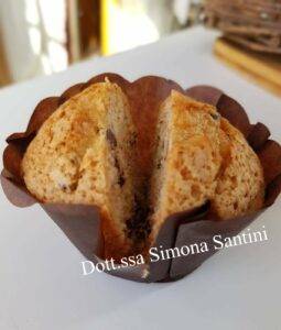 muffin integrali con gocce di cioccolato