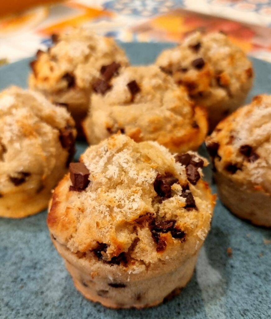 muffin cocco e gocce di cioccolato