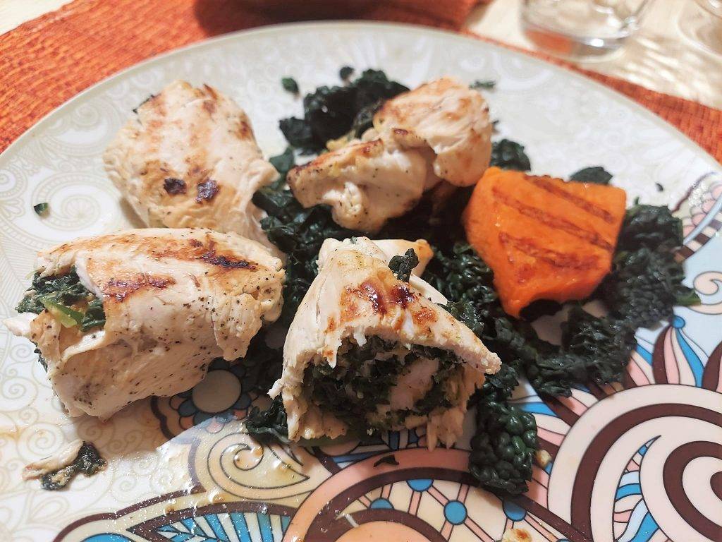 involtini di pollo zucca e cavolo nero