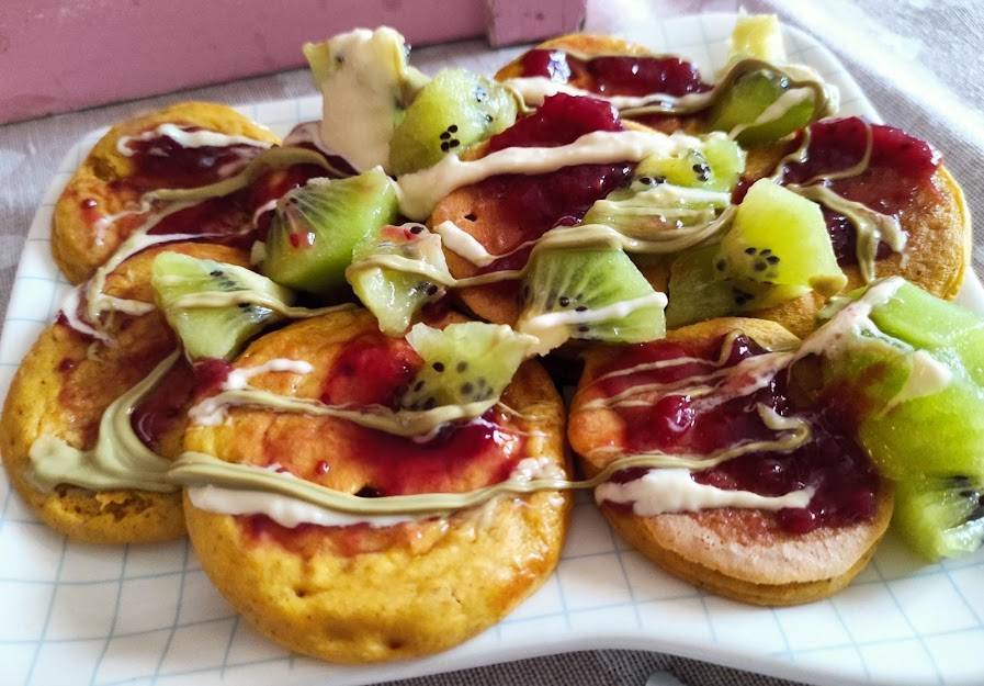mini pancake alla zucca