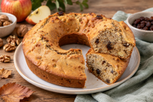 ciambella integrale mele noci uvetta