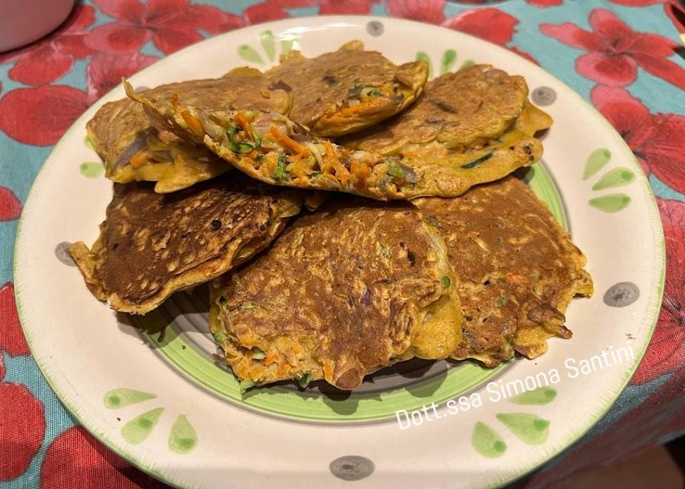 pancake salati con verdure