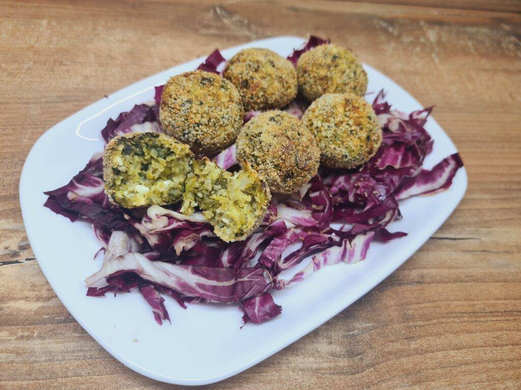 polpette di feta e cavolo nero