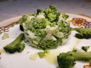 tortino di baccalà e broccoletti