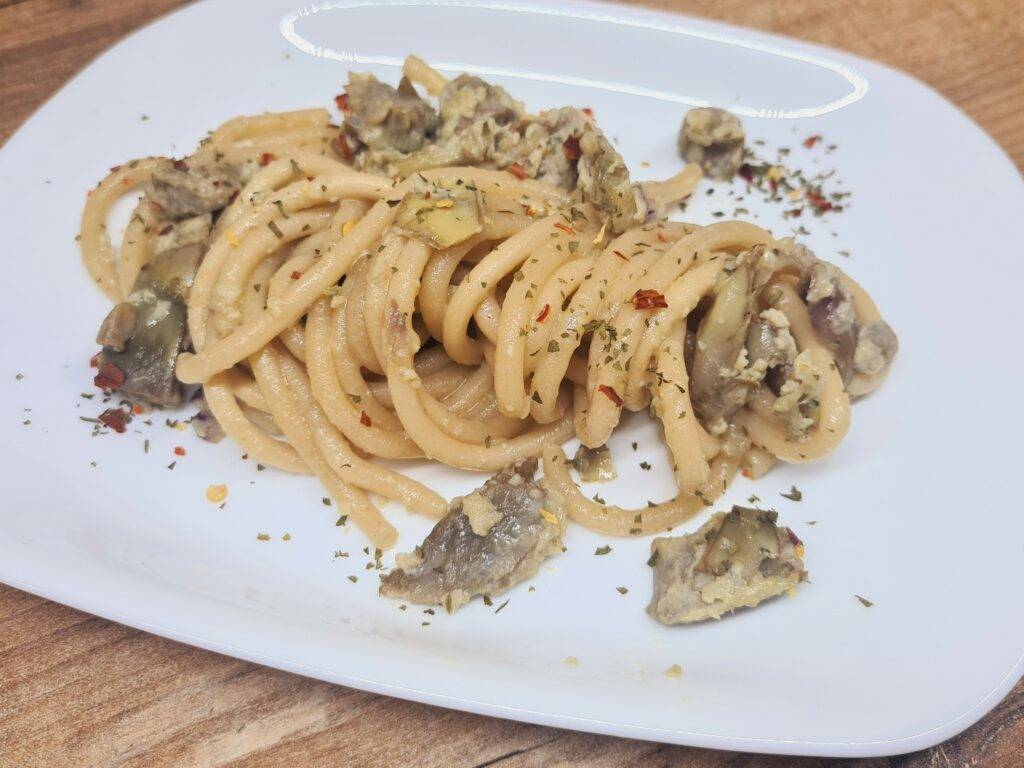 carbonara di carciofi