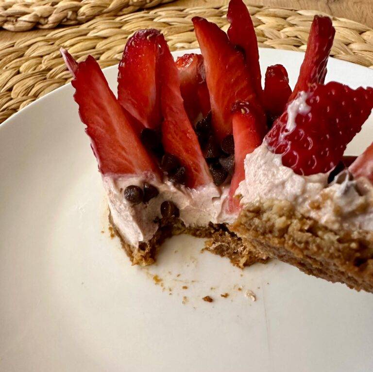 cheesecake alle fragole in monoporzione